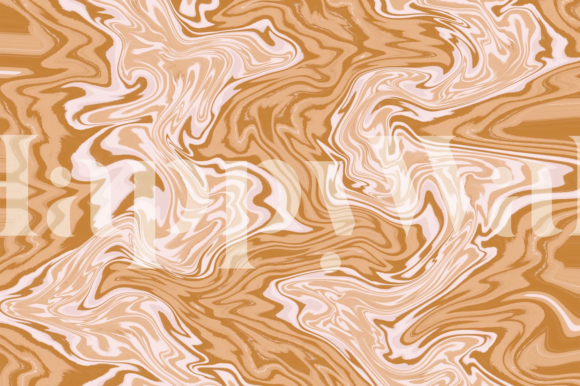 Coffee and Cream Swirls wallpaper in a room