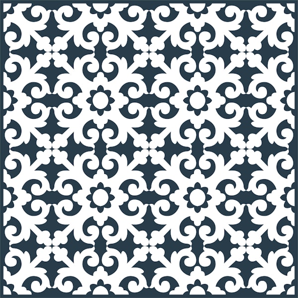 Charcoal White Ornament