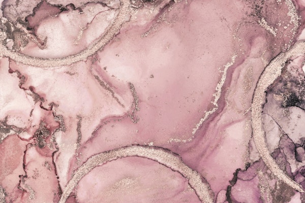 Ink Marble Art Pastel Rosegold