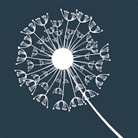 Charcoal Minimal Dandelion tapete