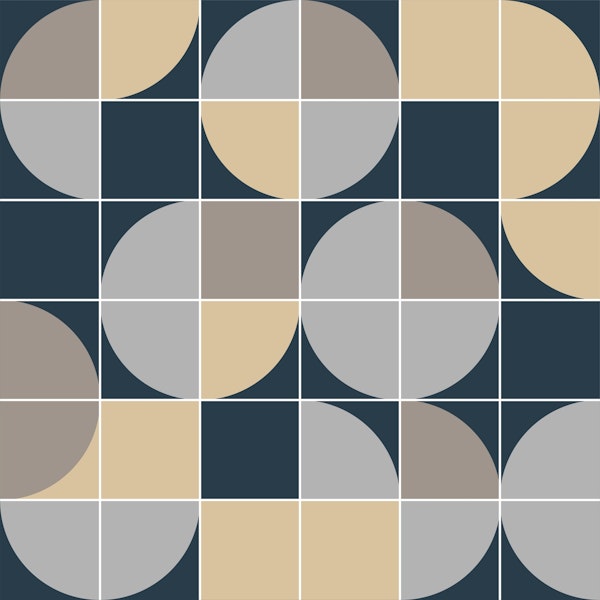 Retro mod abstract circle