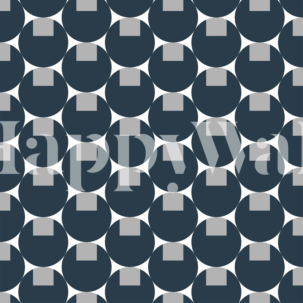 Charcoal geometric circle pattern wallpaper