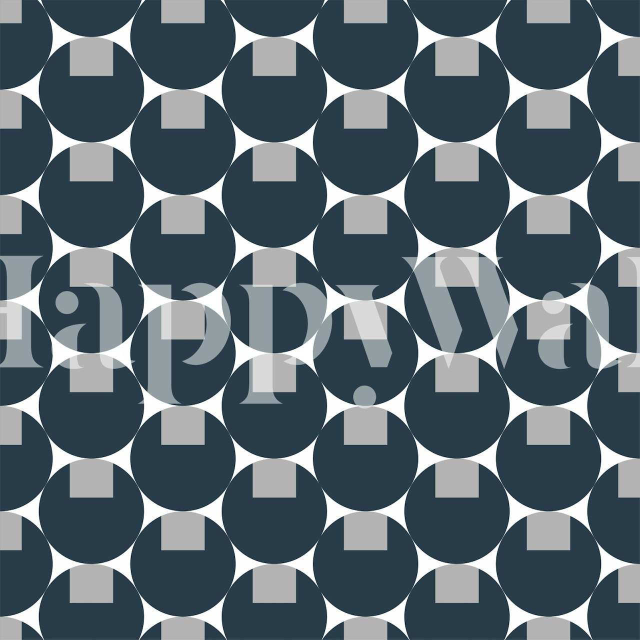 Charcoal geometric circle pattern wallpaper