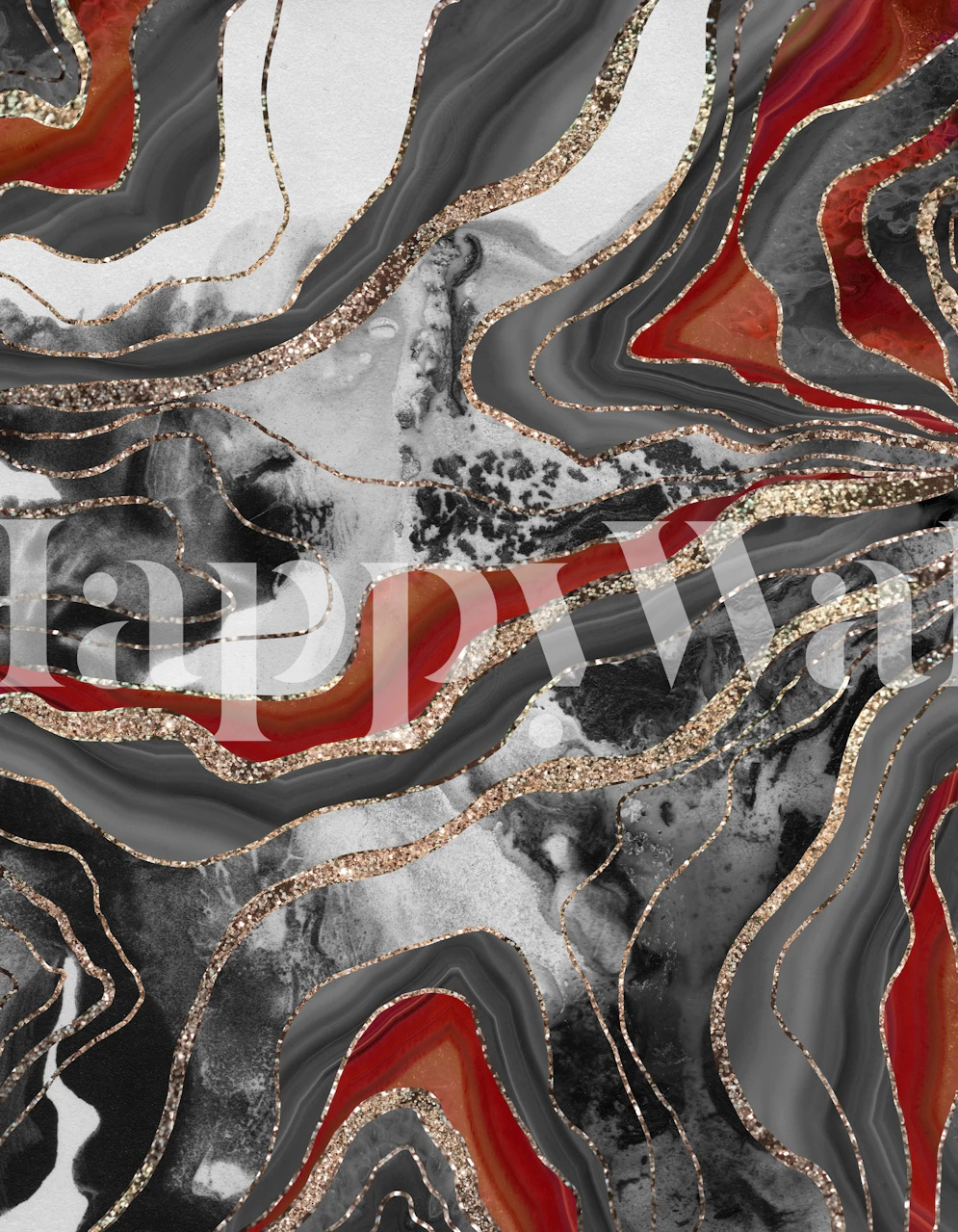 Liquid Marble Agate Glitter 13 papel tapiz en la habitación
