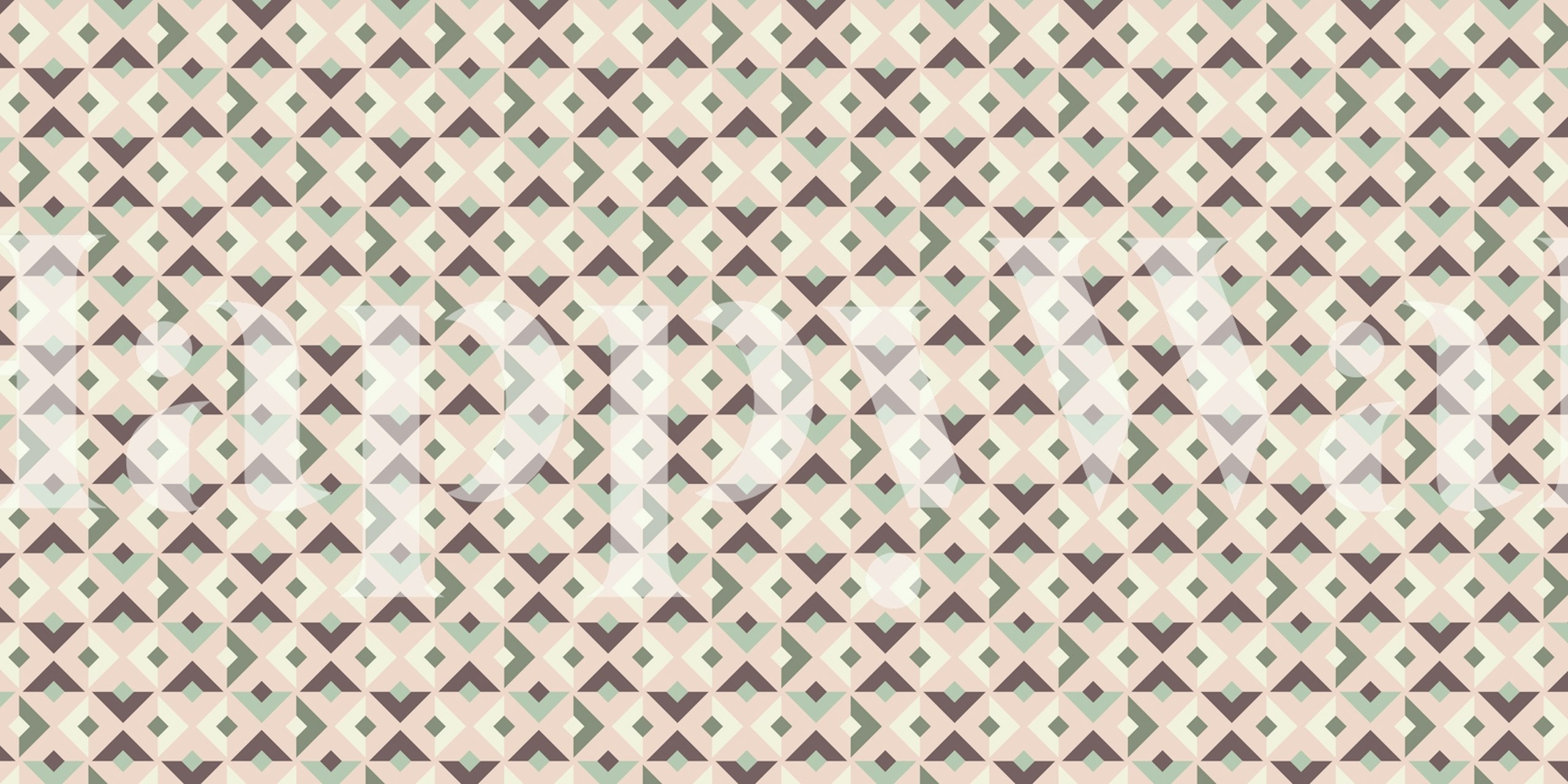 Abstract geometric pattern with triangles in soft pastel colors for wall mural