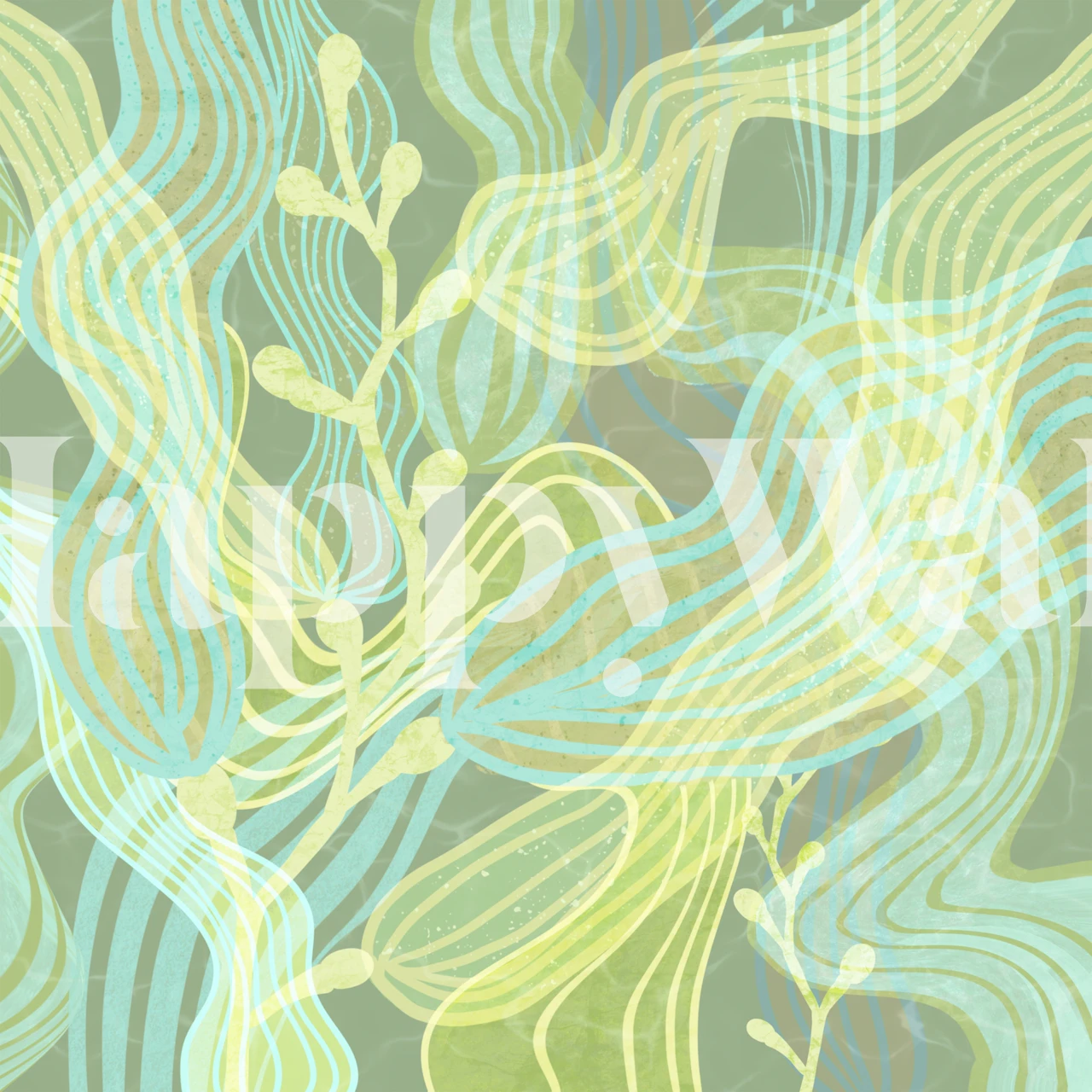 Sea Kelp Forest wallpaper displayed in a room