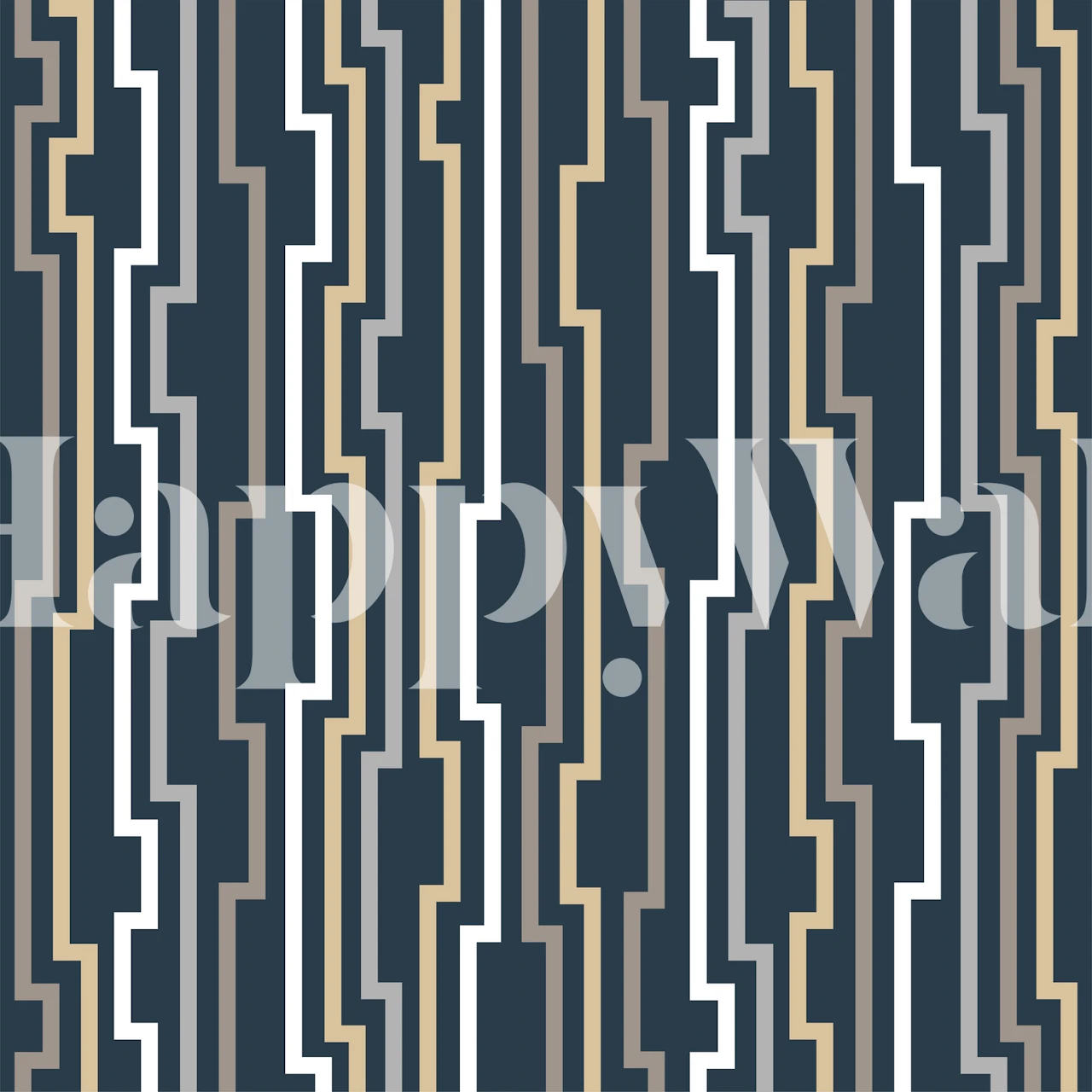 Scandi Zig Zag Grey Sand tapet i ett rum