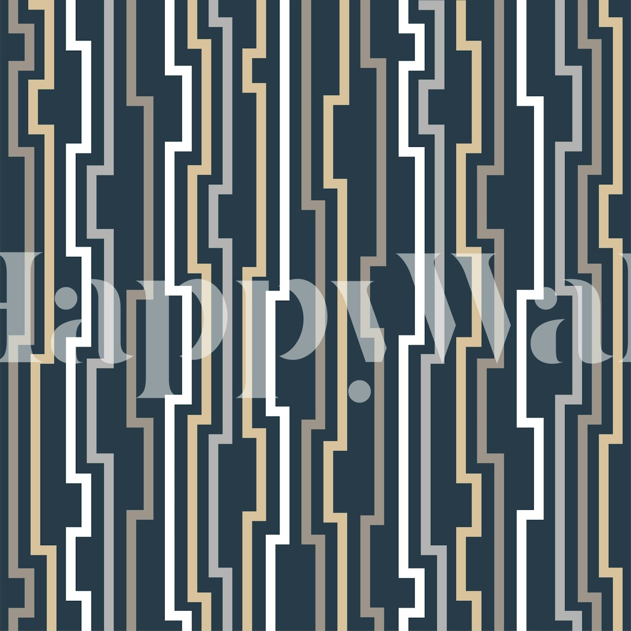 Papel de parede Scandi Zig Zag Grey Sand em um quarto