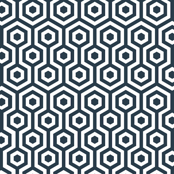 White Grey Hexagon Pattern