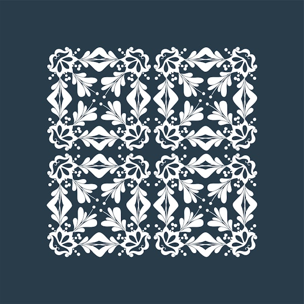 Floral monochrome ornaments