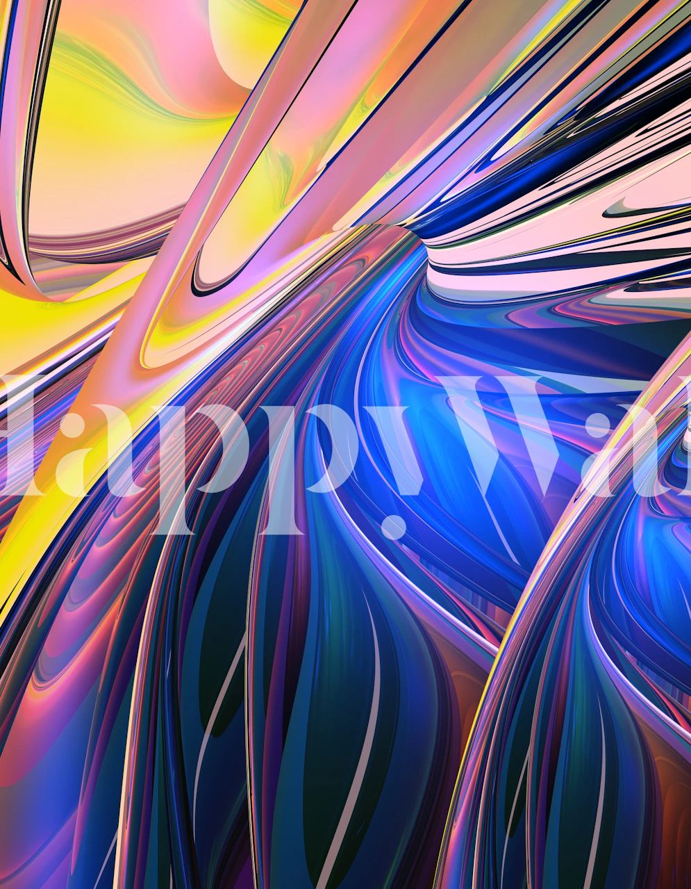 Winding Shapes 6 colorful wallpaper design