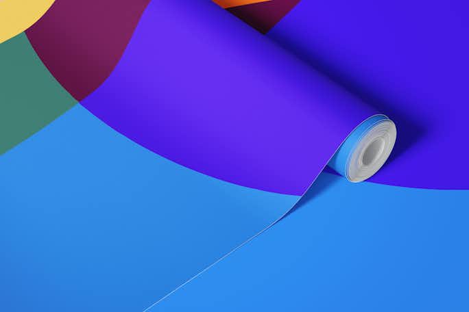 Saturated Shapes Squarewallpaper roll