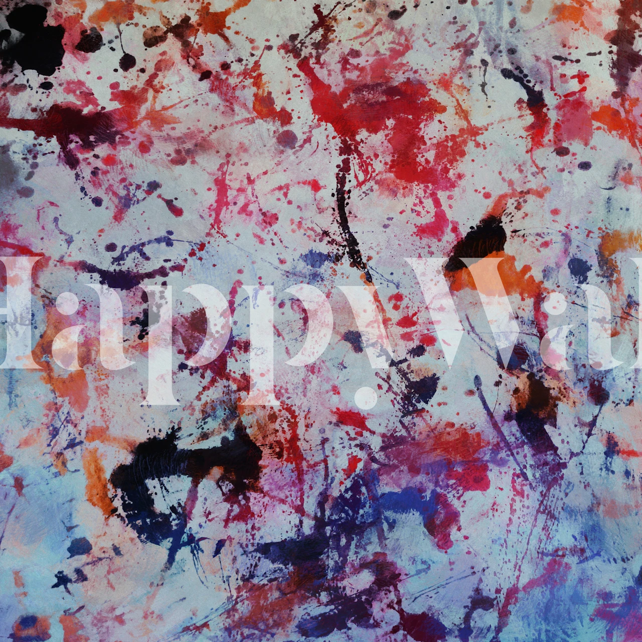 Colorful abstract brush strokes wall mural