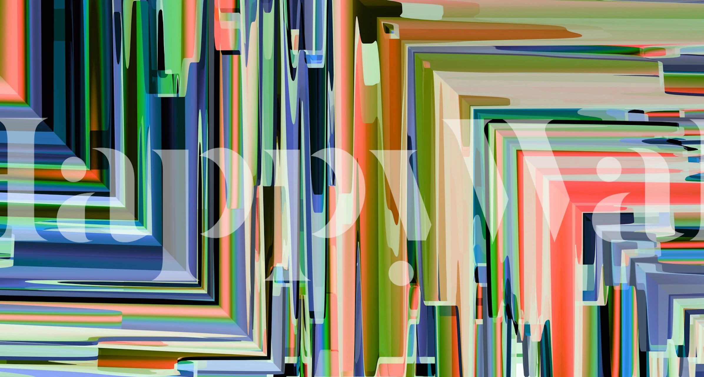 Farverige Frames tapet i rumindretning