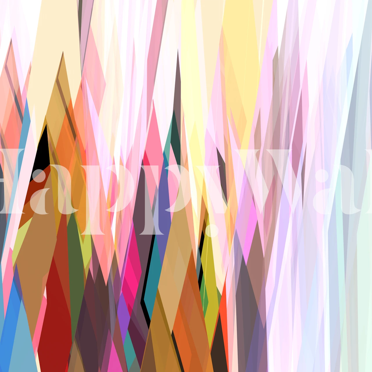 Barevné pointed shapes tapety v pokoji