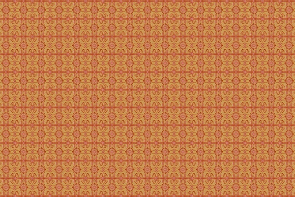 Boho Florals Red Gold