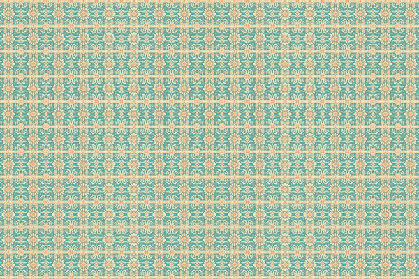 Boho Florals Cream Turquoise