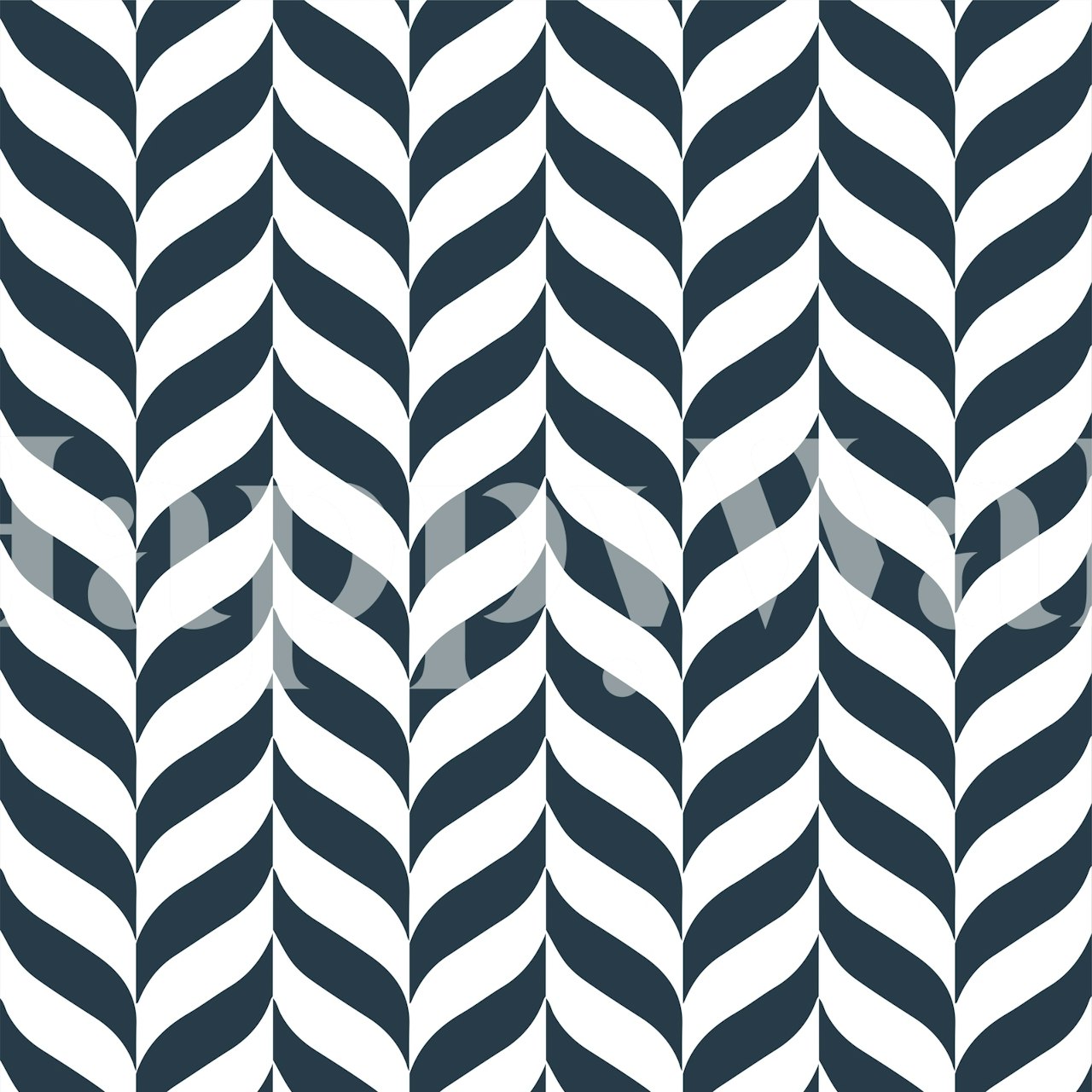 Monochrome chevron pattern papel pintado en la habitación