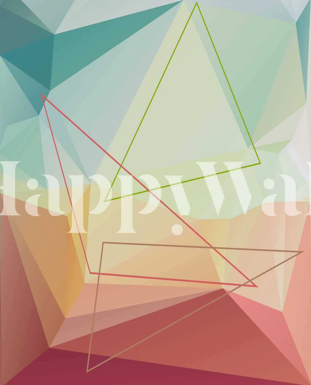 Abstract geometric triangles in soft colors wallpaper