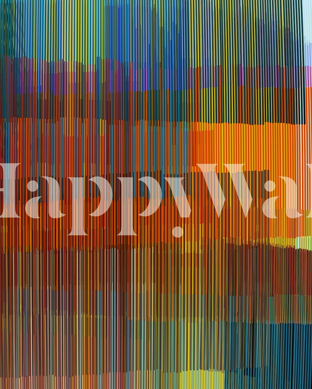 Colored Lines wallpaper in a stylish room