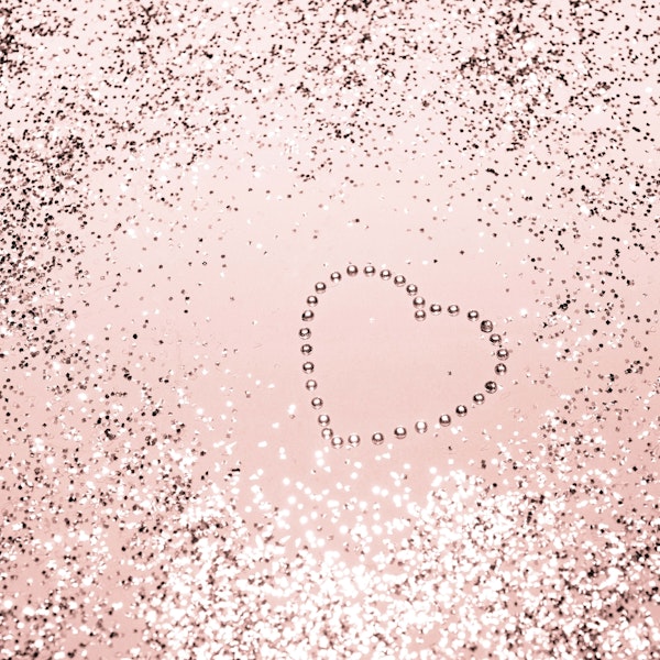 Sparkling ROSE GOLD Heart 5