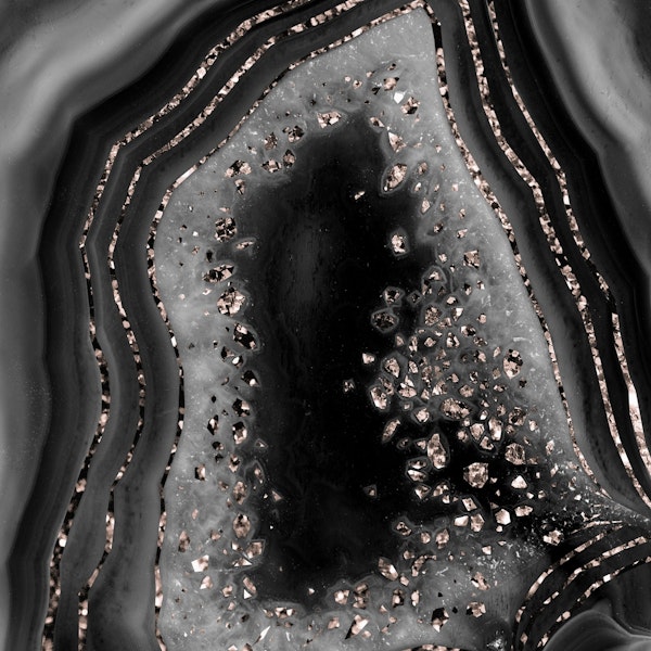 Agate Rose Gold Glitter Glam 1