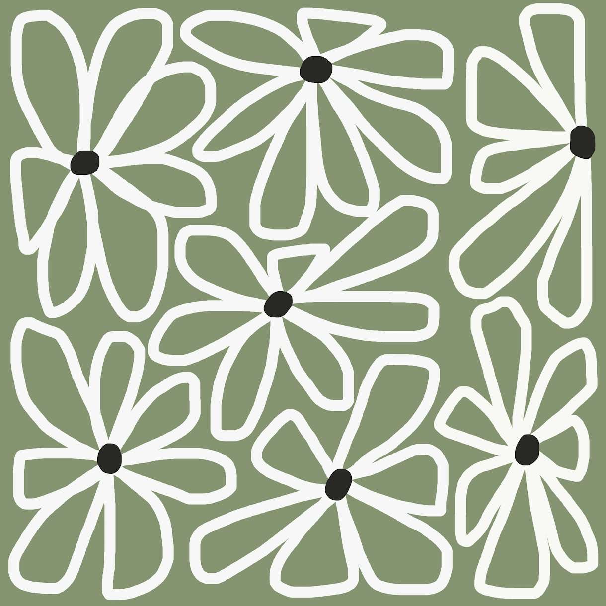 Daisy chain sage wallpaper Happywall