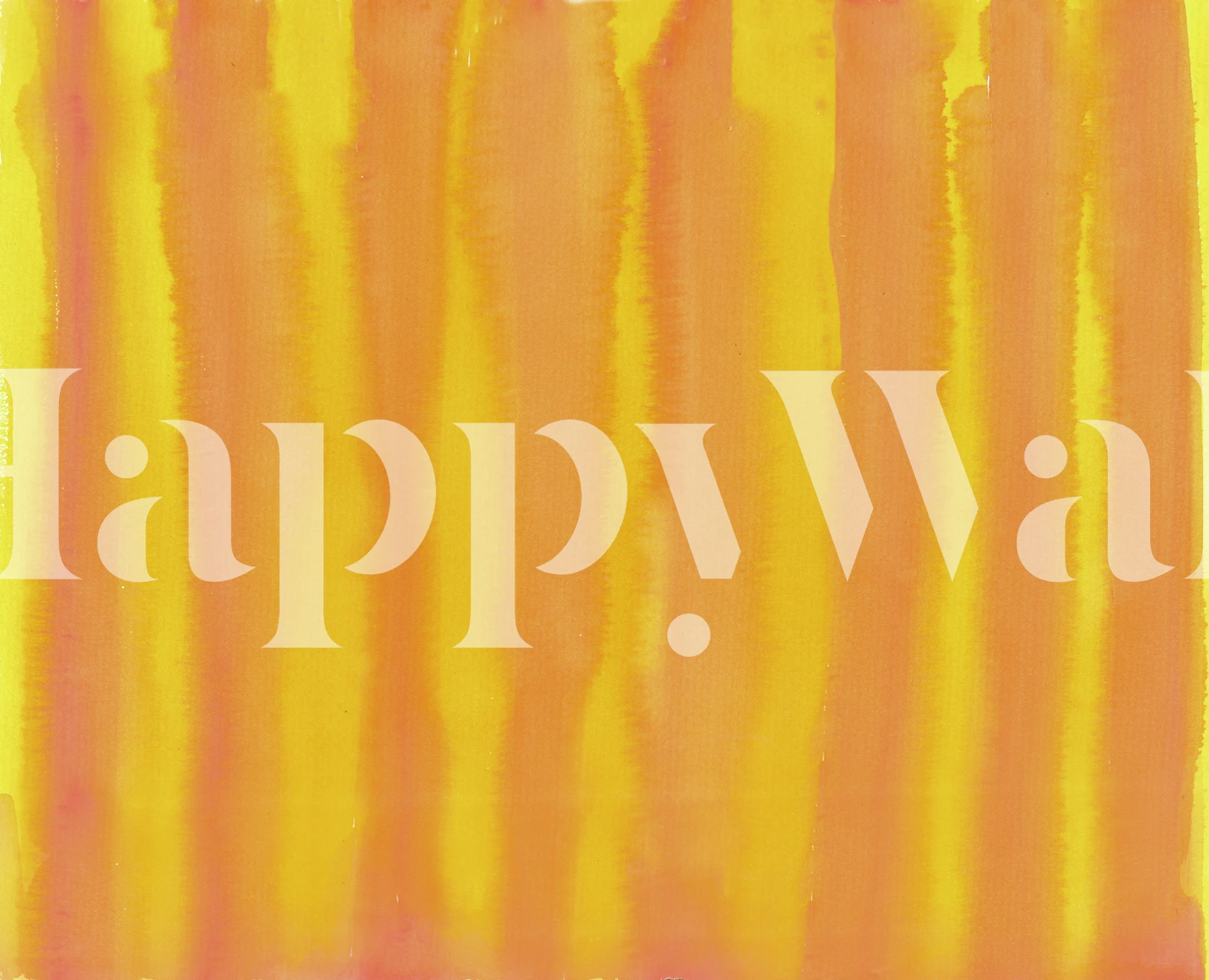 Ontwerp van behang Yellow Orange Paint Stripes