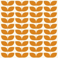 Danish Pattern Orange tapete