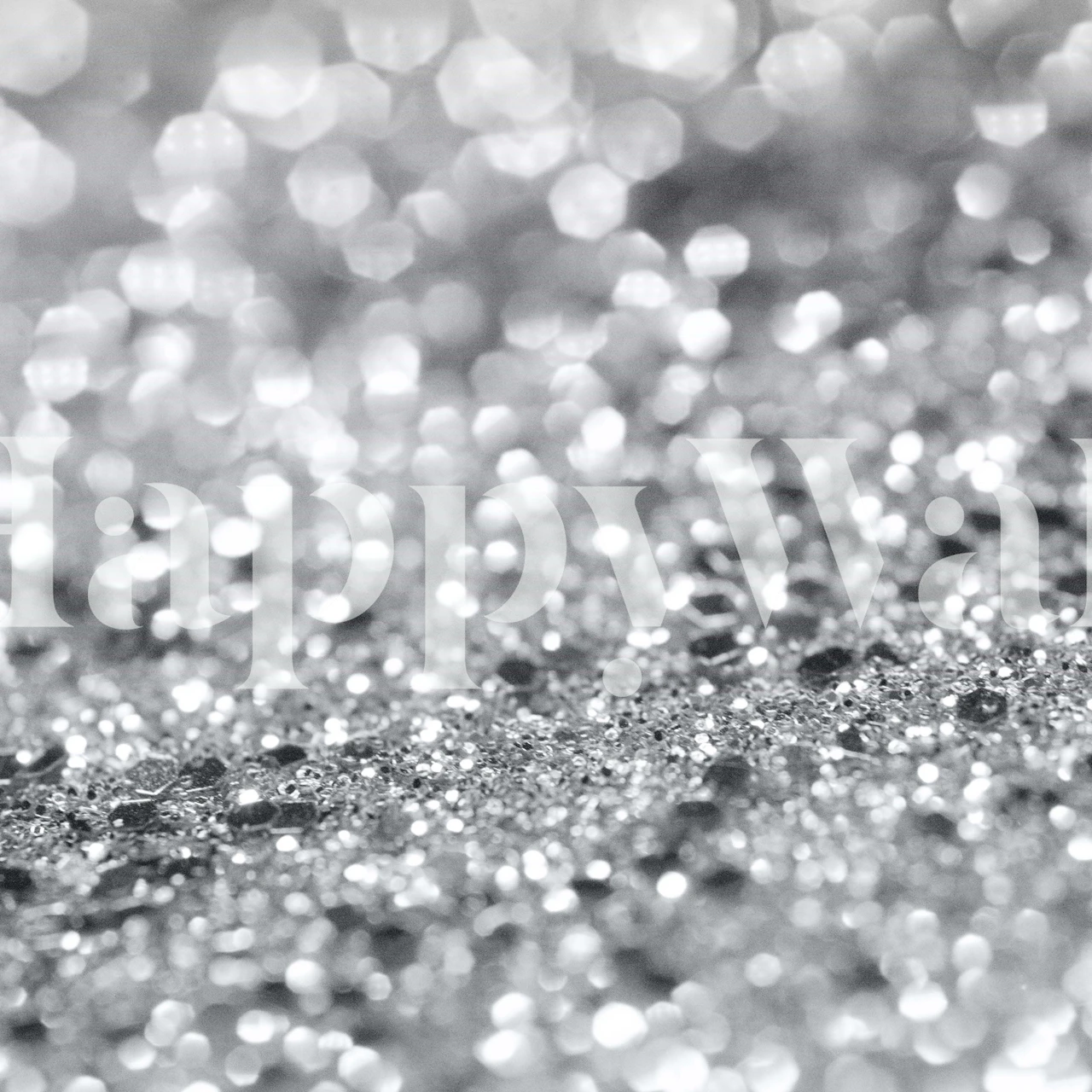Silver glitter textured wallpaper with shimmering effects