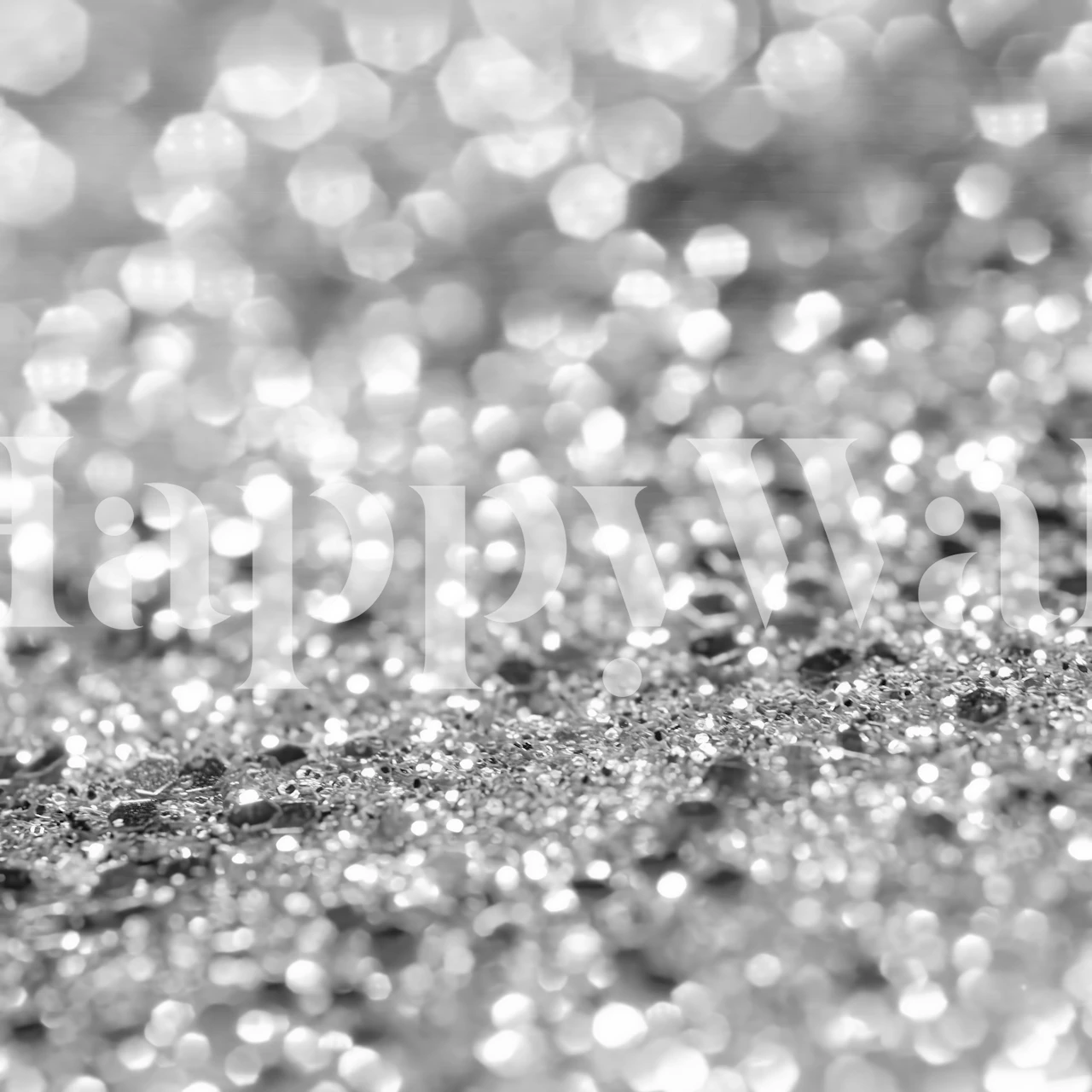 Silver glitter textured wallpaper with shimmering effects