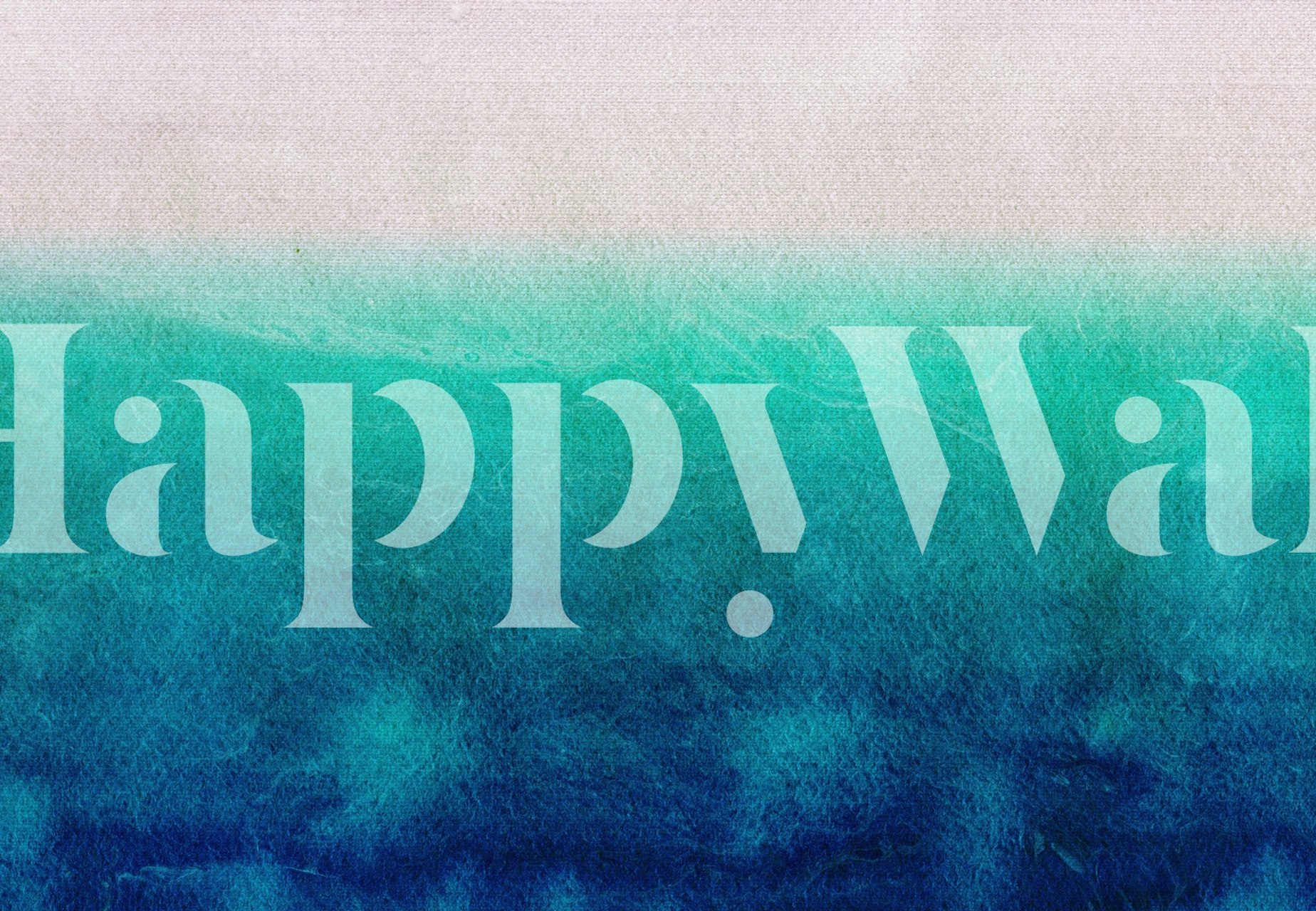 Ocean-inspired wallpaper in a room