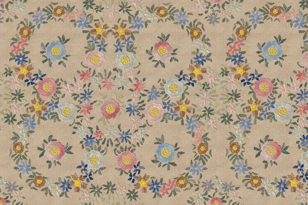 Modern embroidered flowers