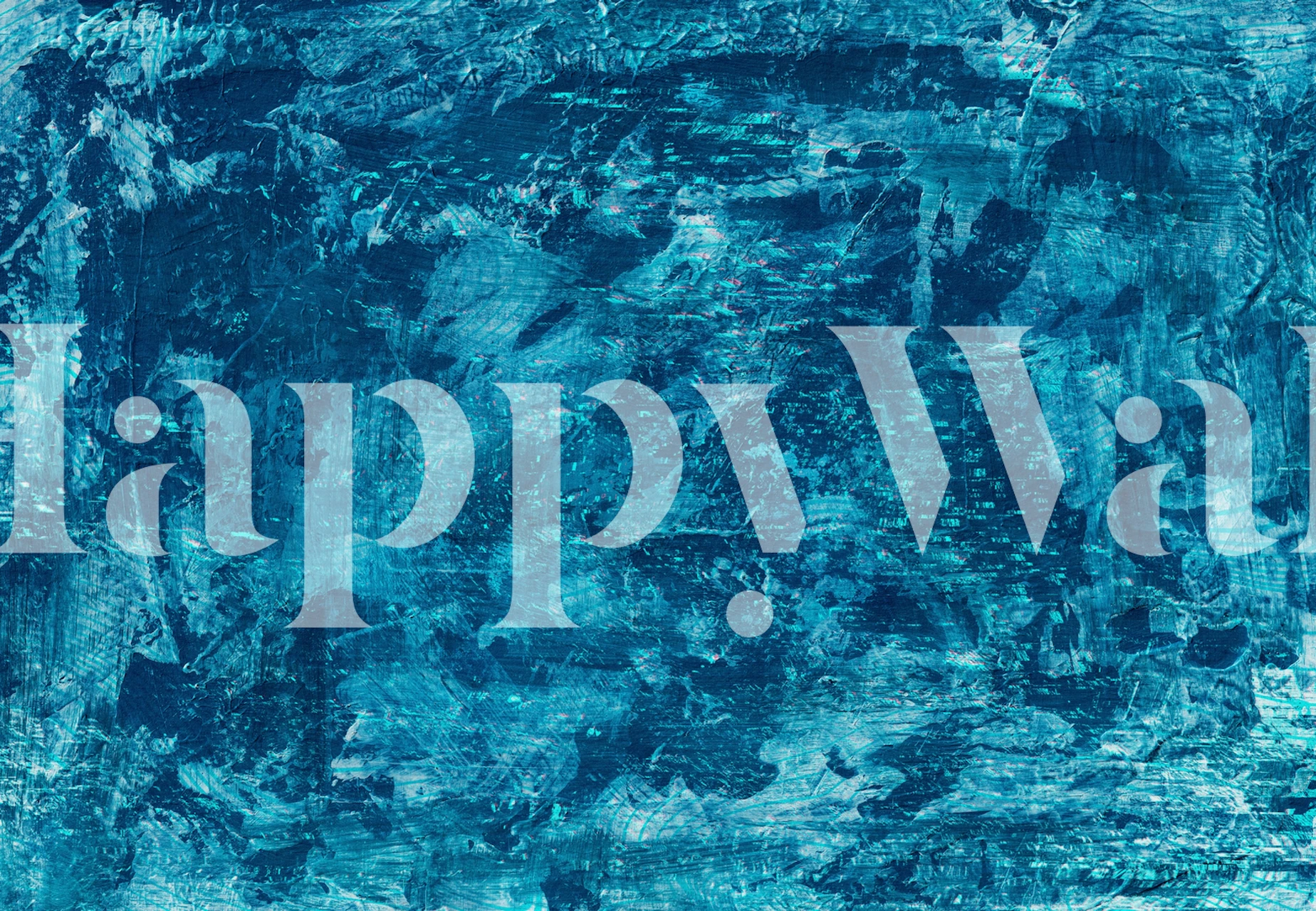 Textured teal abstract brushstroke wallpaper