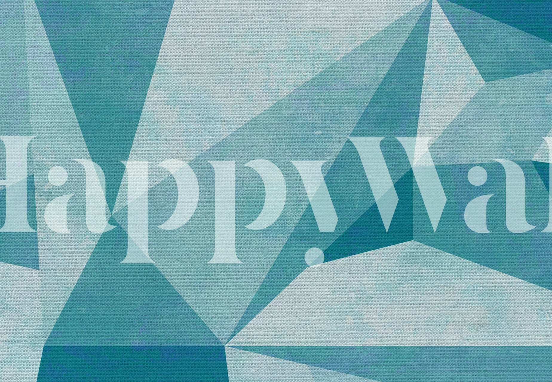 Geometric Eye wallpaper design in a room