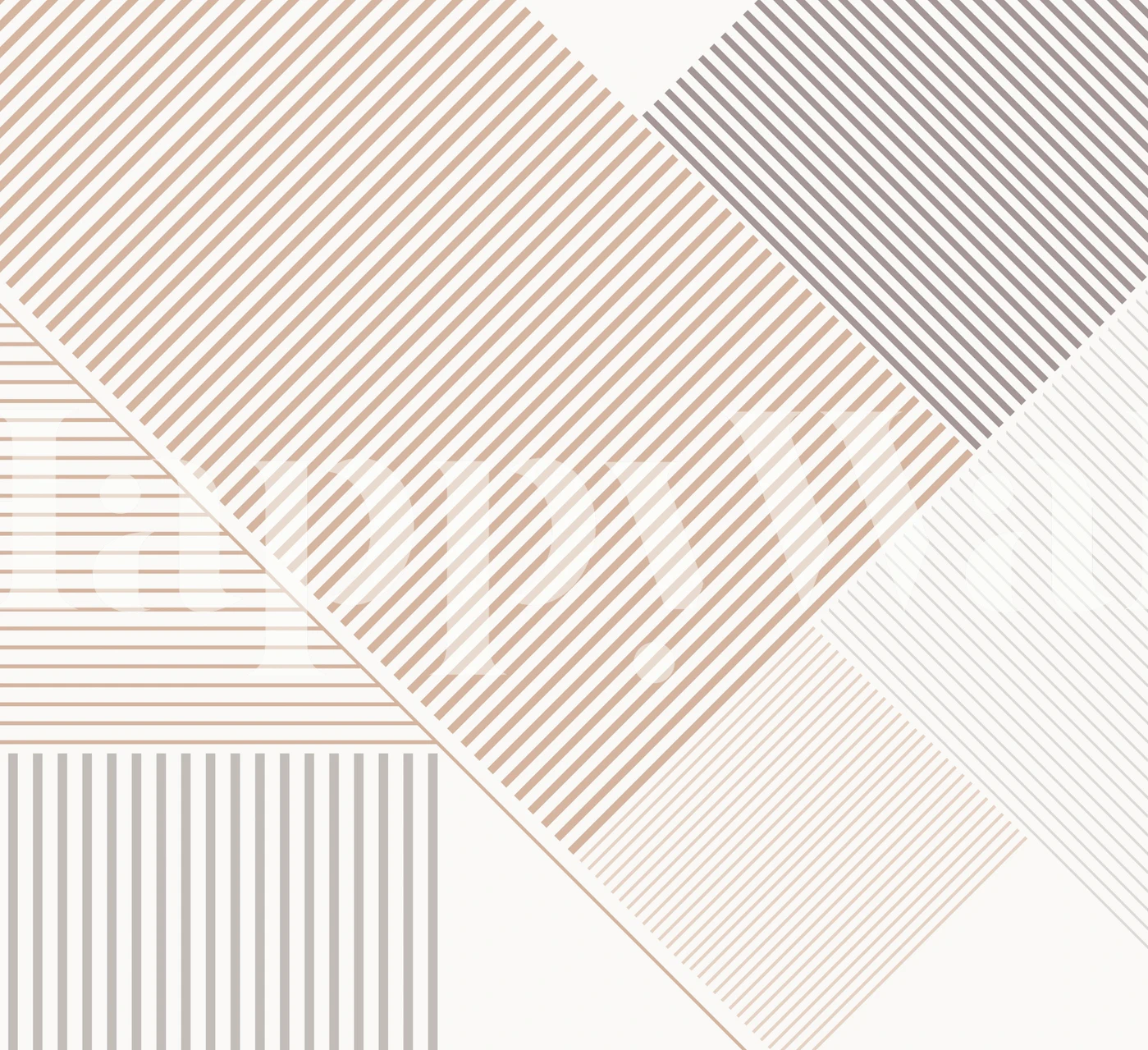 Modern Lines Coffee Caramel wallpaper in a room