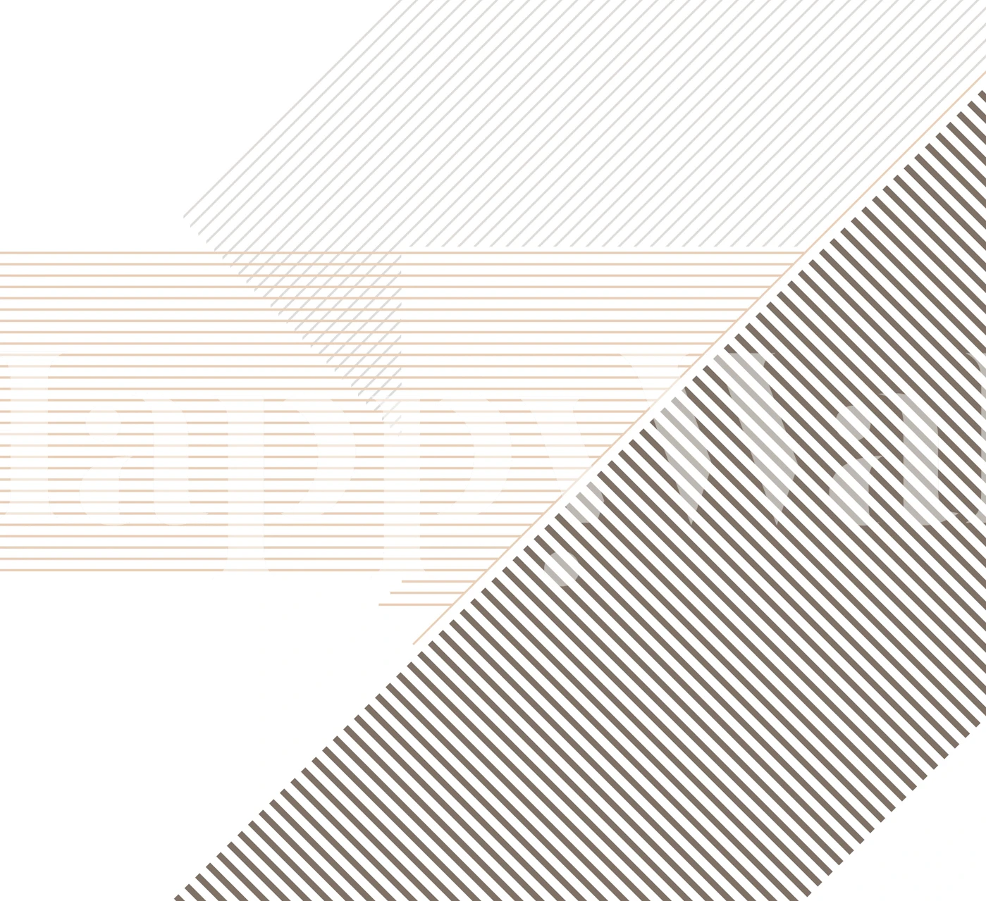 Diagonal brown and white striped wallpaper