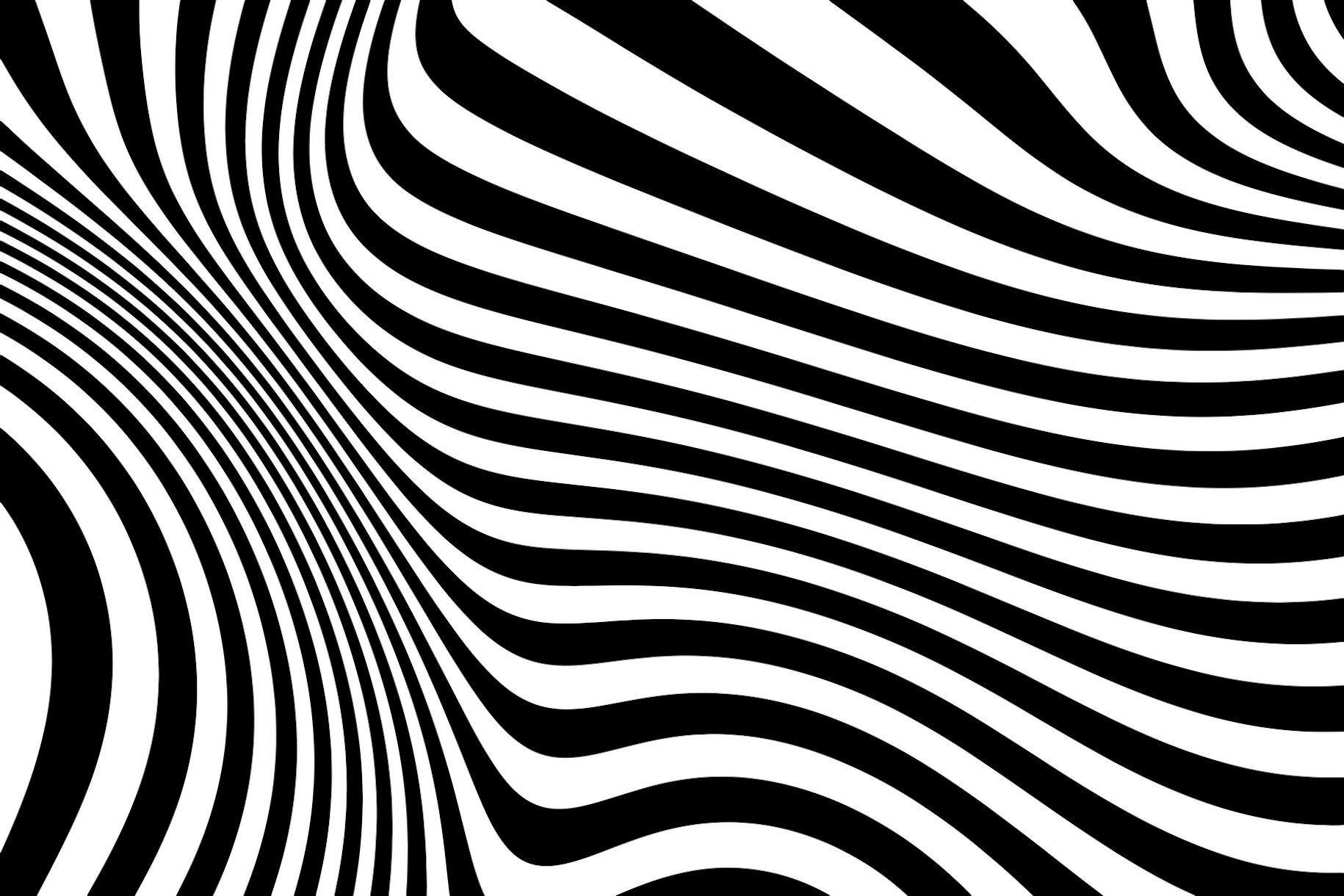 Op Art Retro Black And White wallpaper Happywall