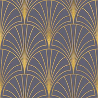 Art Deco Fans in Mauve and Gold tapet