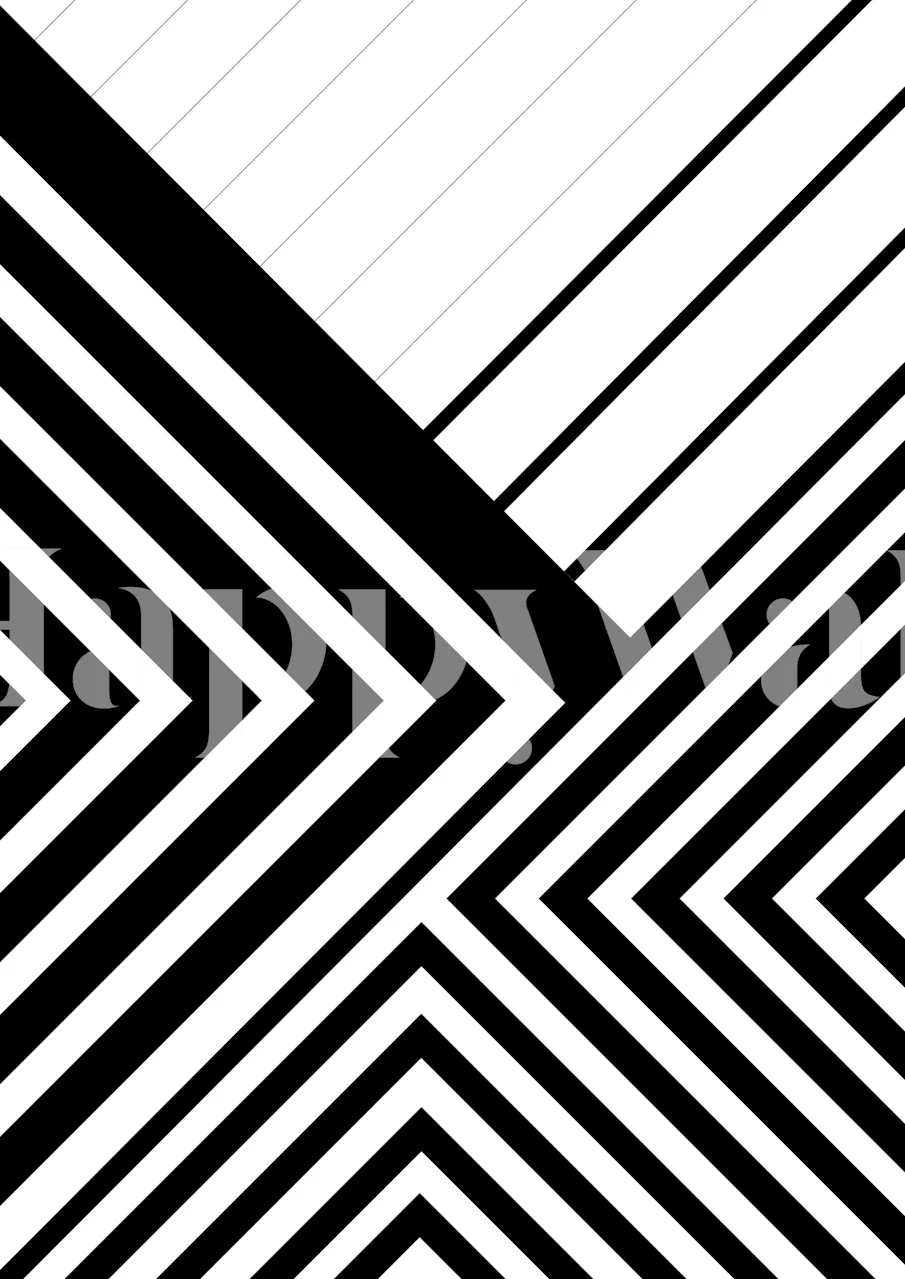 Black and white geometric lines pattern wallpaper
