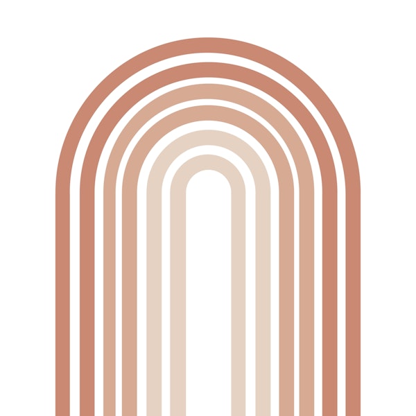 Blush Pink Boho Rainbow