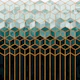 Teal Cubes Luxury Pattern