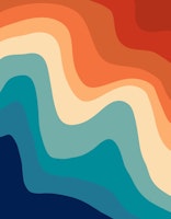 Retro Summer Swirl Wave 1 wallpaper