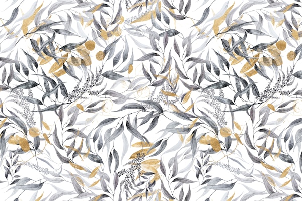 Greyish and golden leaves