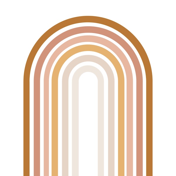 Modern Boho Rainbow Design