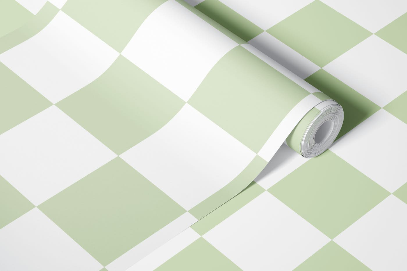 Lime Check Pattern wallpaper roll