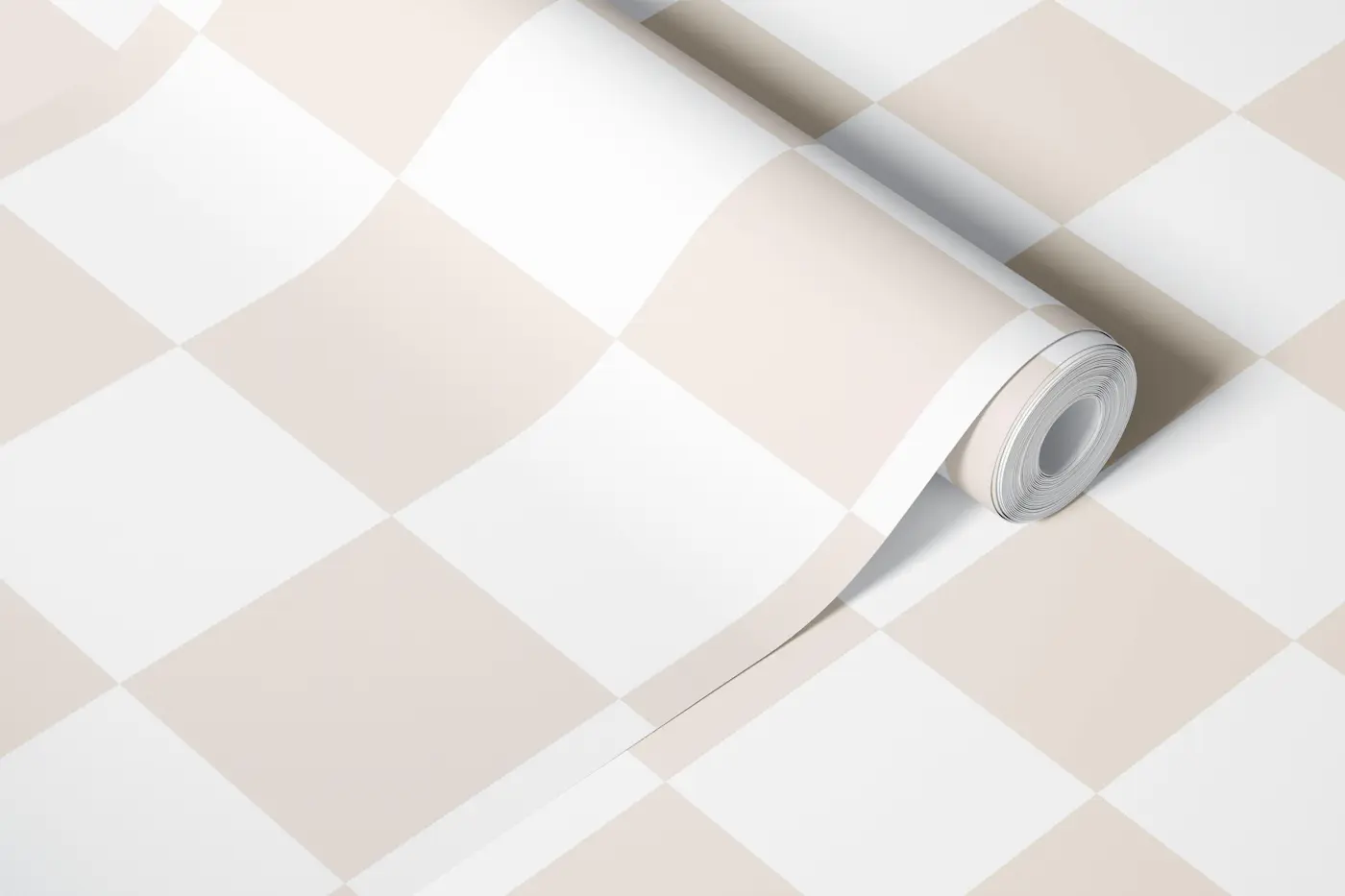 Light Beige Check Pattern wallpaper roll