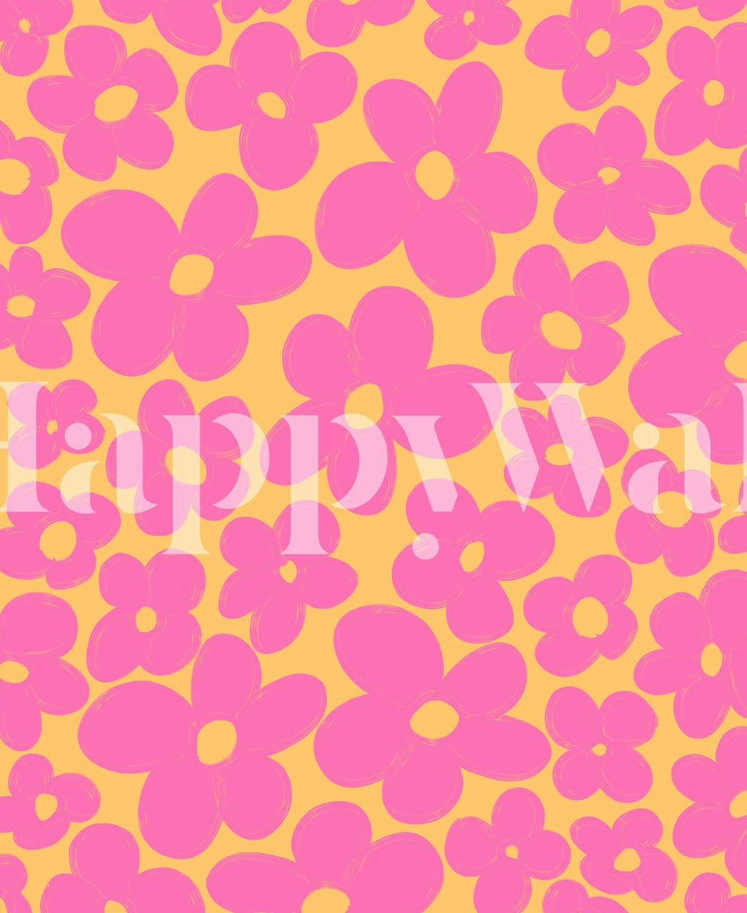 Tapeta Retro Flowers 6 v nastavení místnosti