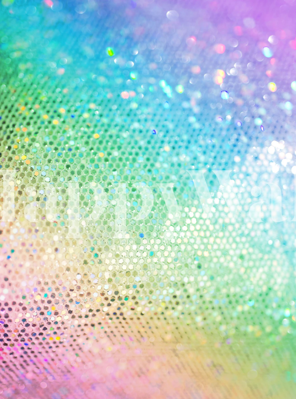 Pastel rainbow glitter effect wallpaper design