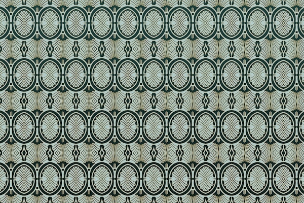 Teal Gold Elegant Art Deco